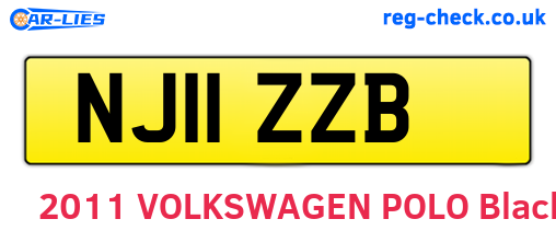 NJ11ZZB are the vehicle registration plates.