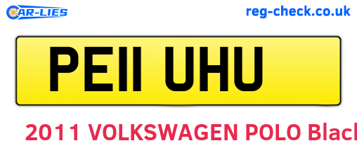 PE11UHU are the vehicle registration plates.