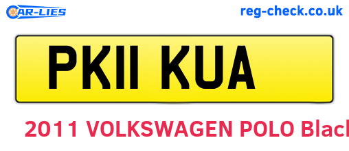 PK11KUA are the vehicle registration plates.