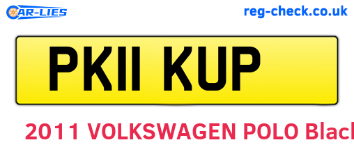 PK11KUP are the vehicle registration plates.