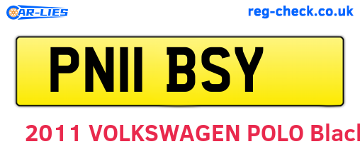 PN11BSY are the vehicle registration plates.