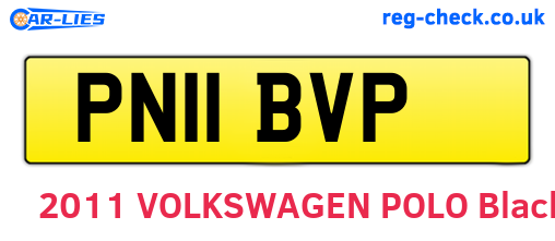 PN11BVP are the vehicle registration plates.