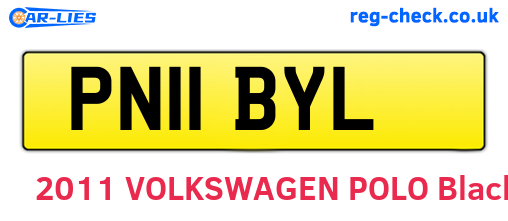 PN11BYL are the vehicle registration plates.