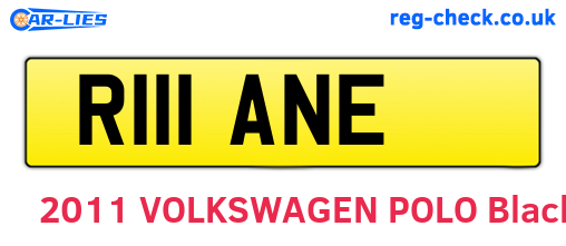 R111ANE are the vehicle registration plates.