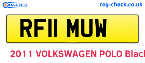 RF11MUW are the vehicle registration plates.