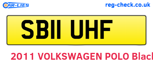 SB11UHF are the vehicle registration plates.