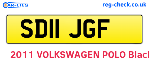 SD11JGF are the vehicle registration plates.