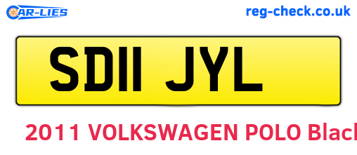 SD11JYL are the vehicle registration plates.