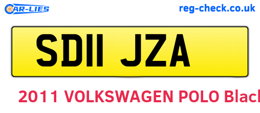 SD11JZA are the vehicle registration plates.
