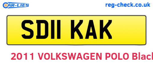 SD11KAK are the vehicle registration plates.