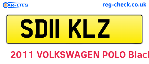 SD11KLZ are the vehicle registration plates.