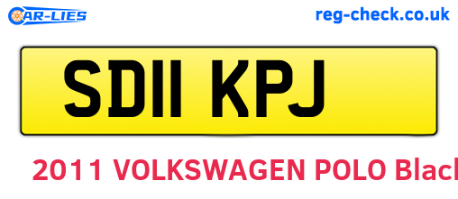 SD11KPJ are the vehicle registration plates.
