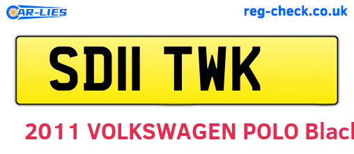 SD11TWK are the vehicle registration plates.