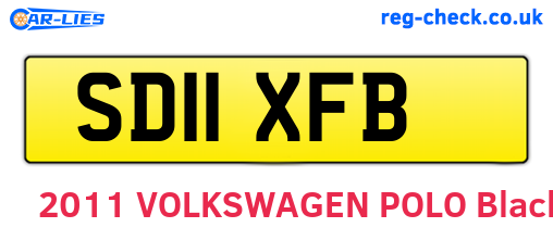 SD11XFB are the vehicle registration plates.