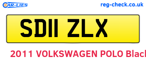 SD11ZLX are the vehicle registration plates.