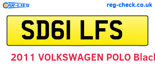 SD61LFS are the vehicle registration plates.