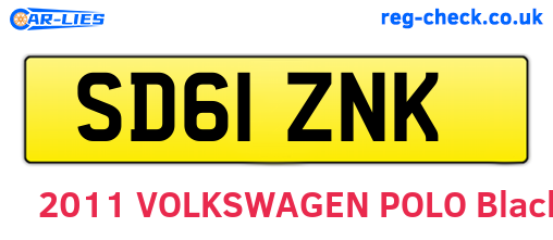 SD61ZNK are the vehicle registration plates.
