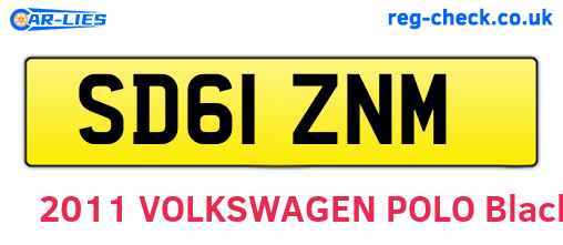 SD61ZNM are the vehicle registration plates.