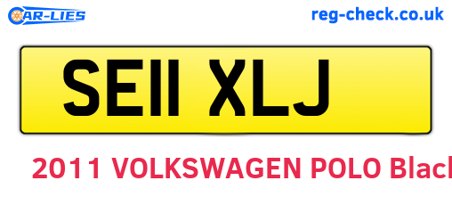 SE11XLJ are the vehicle registration plates.