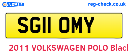 SG11OMY are the vehicle registration plates.