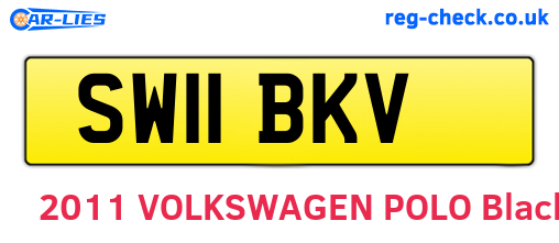 SW11BKV are the vehicle registration plates.
