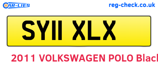 SY11XLX are the vehicle registration plates.