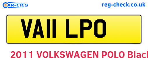 VA11LPO are the vehicle registration plates.