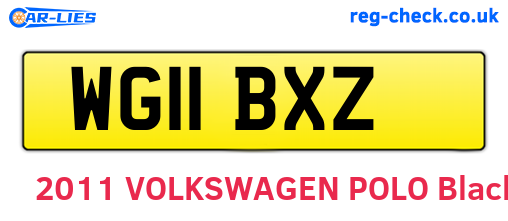 WG11BXZ are the vehicle registration plates.