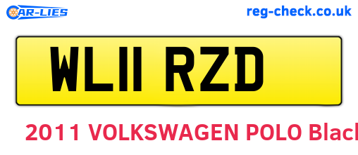 WL11RZD are the vehicle registration plates.