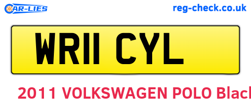 WR11CYL are the vehicle registration plates.