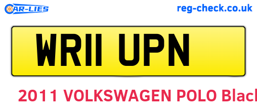 WR11UPN are the vehicle registration plates.