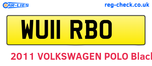 WU11RBO are the vehicle registration plates.