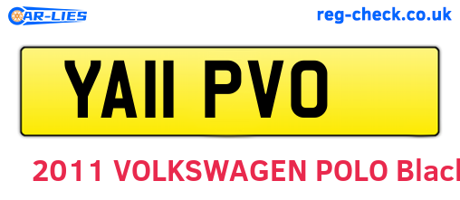 YA11PVO are the vehicle registration plates.