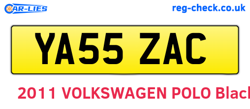 YA55ZAC are the vehicle registration plates.