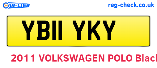 YB11YKY are the vehicle registration plates.