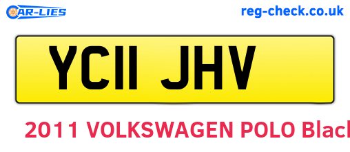 YC11JHV are the vehicle registration plates.