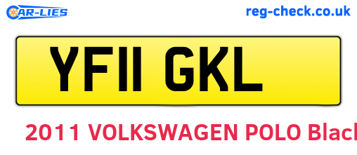 YF11GKL are the vehicle registration plates.