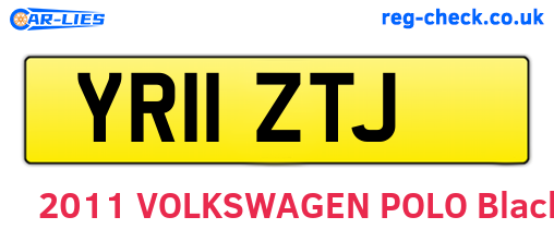 YR11ZTJ are the vehicle registration plates.