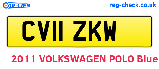 CV11ZKW are the vehicle registration plates.