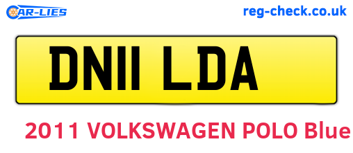 DN11LDA are the vehicle registration plates.