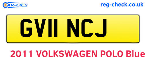 GV11NCJ are the vehicle registration plates.