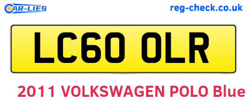 LC60OLR are the vehicle registration plates.