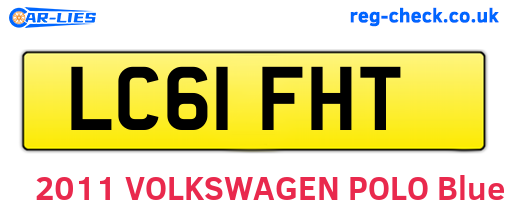 LC61FHT are the vehicle registration plates.