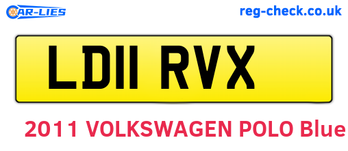 LD11RVX are the vehicle registration plates.