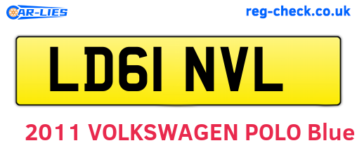 LD61NVL are the vehicle registration plates.
