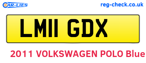 LM11GDX are the vehicle registration plates.