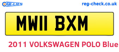 MW11BXM are the vehicle registration plates.