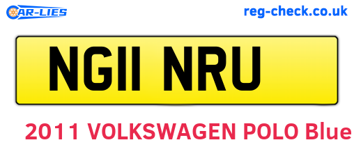 NG11NRU are the vehicle registration plates.