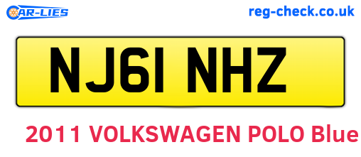 NJ61NHZ are the vehicle registration plates.
