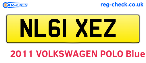 NL61XEZ are the vehicle registration plates.